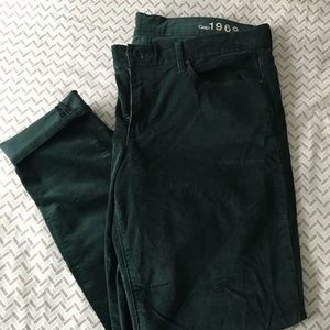 GAP DARK GREEN CORDUROY LEGGING JEANS 32R